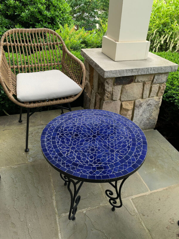 Table Mosaic Moroccan Handmade – Unique Artisan Tile Coffee, Side or Patio Table – HaynaDesign