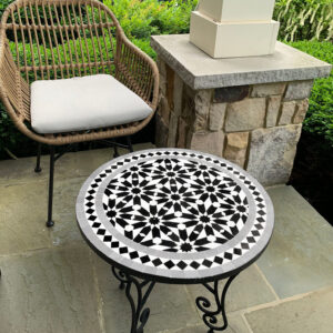 Moroccan Table Mosaic – Handmade Artisan Tile Table for Patio, Dining, or Living Room