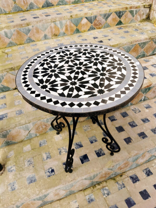 Moroccan Table Mosaic – Handmade Artisan Tile Table for Patio, Dining, or Living Room - Image 3