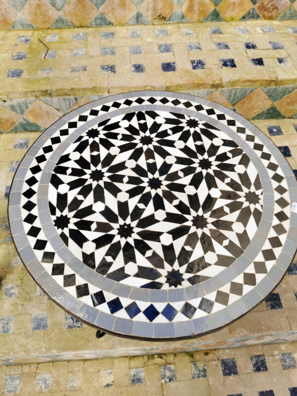 Moroccan Table Mosaic – Handmade Artisan Tile Table for Patio, Dining, or Living Room - Image 4