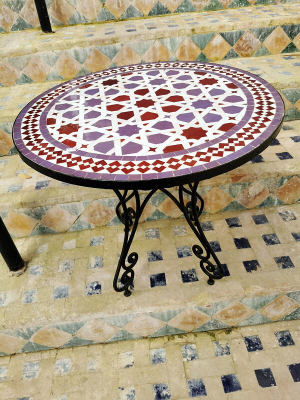 Table Mosaic Tile Moroccan – Handcrafted Artisan Coffee, Side & Dining Table - Image 3