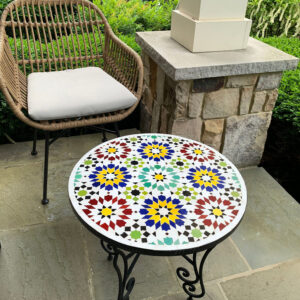 Moroccan Handmade Mosaic Tile Table – Unique Artisan Coffee, Side, Patio, or Dining Table – HaynaDesign