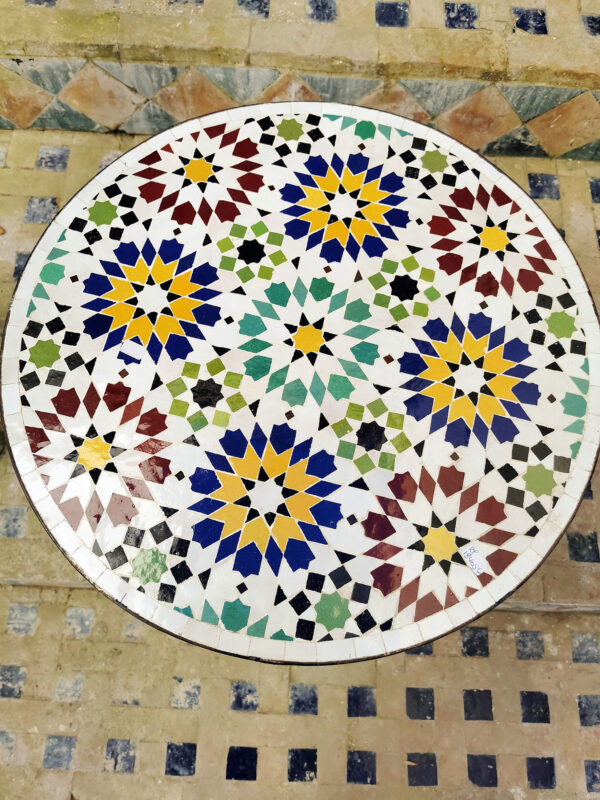 Moroccan Handmade Mosaic Tile Table – Unique Artisan Coffee, Side, Patio, or Dining Table – HaynaDesign - Image 4