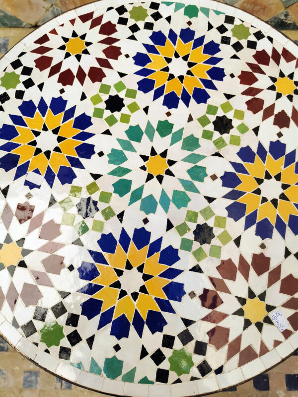 Moroccan Handmade Mosaic Tile Table – Unique Artisan Coffee, Side, Patio, or Dining Table – HaynaDesign - Image 5