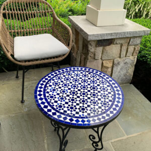 Handmade Moroccan Table Mosaic – Unique Tile Design for Indoors & Outdoors