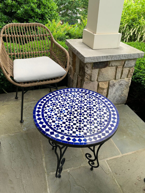 Handmade Moroccan Table Mosaic – Unique Tile Design for Indoors & Outdoors