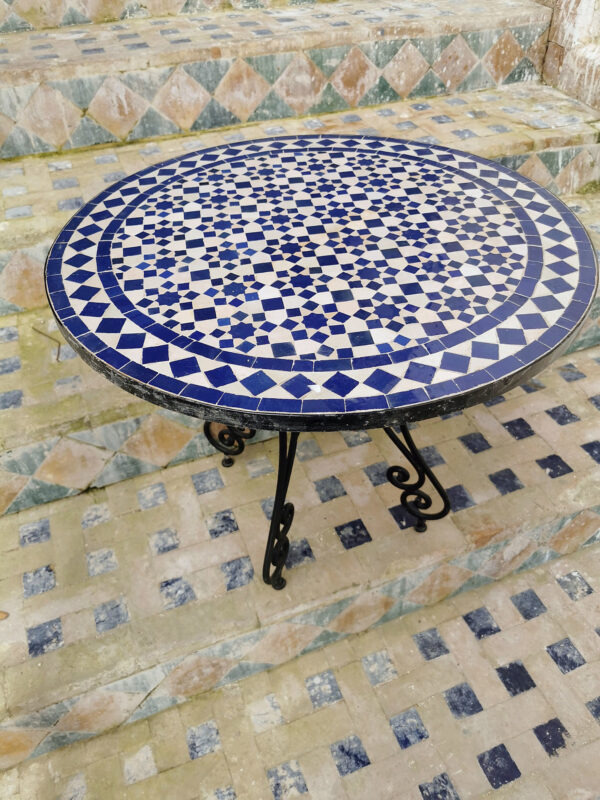 Handmade Moroccan Table Mosaic – Unique Tile Design for Indoors & Outdoors - Image 4