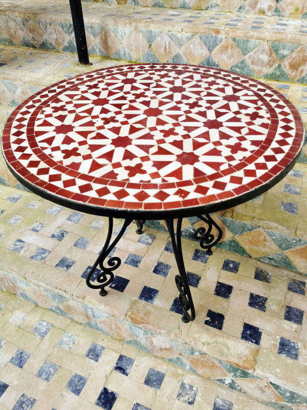 Moroccan Artisan Table Mosaic – Handcrafted Tile Table for Patio or Dining Room - Image 5