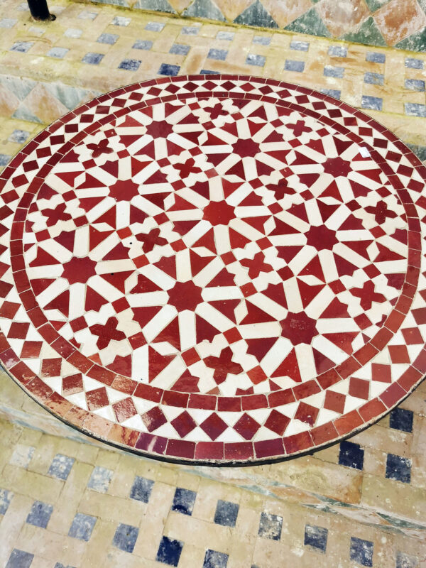 Moroccan Artisan Table Mosaic – Handcrafted Tile Table for Patio or Dining Room - Image 3