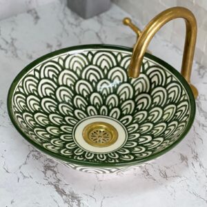 Lavabo en céramique marocaine — Pièce unique et artisanale