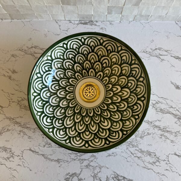 Lavabo en céramique marocaine — Pièce unique et artisanale - Image 7