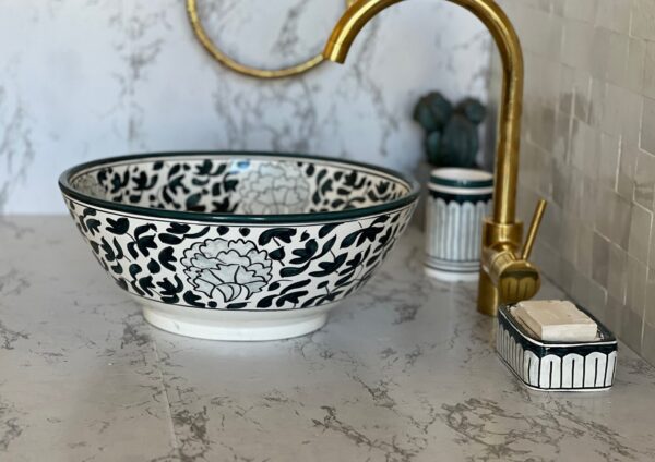 Vasque céramique marocaine — Évier décoratif fait main - Image 4