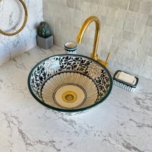 Vasque céramique marocaine — Évier décoratif fait main