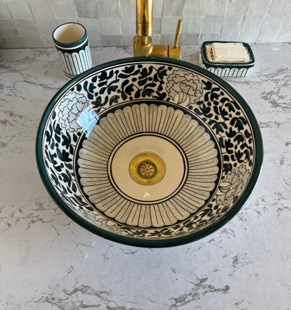 Vasque céramique marocaine — Évier décoratif fait main - Image 8
