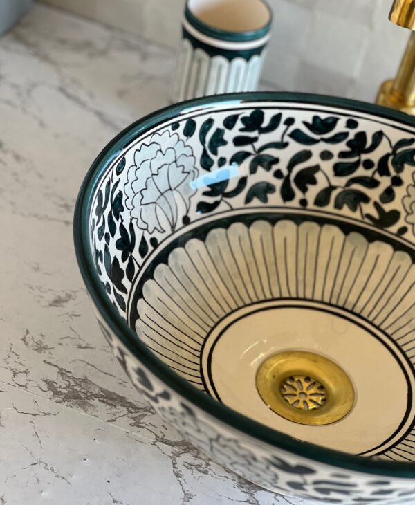 Vasque céramique marocaine — Évier décoratif fait main - Image 7