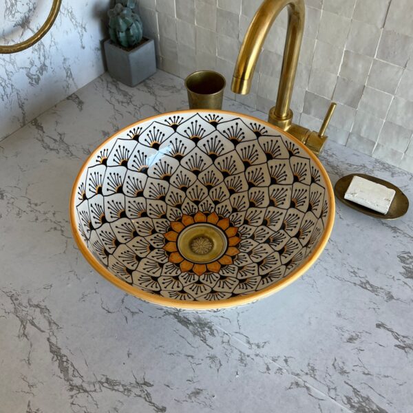 Vasque design en céramique — Style marocain chic et unique - Image 2