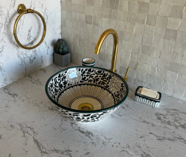 Vasque céramique marocaine — Évier décoratif fait main - Image 6
