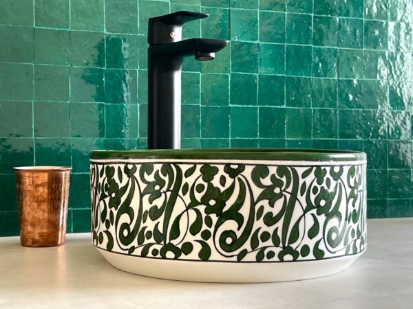 Vasque céramique décorative — Artisanat marocain authentique - Image 4