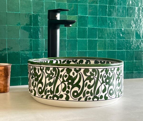 Vasque céramique décorative — Artisanat marocain authentique - Image 2