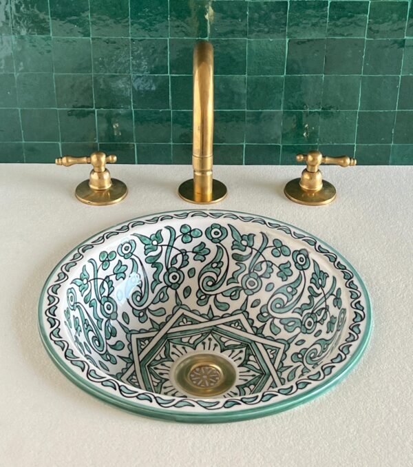 Lavabo en céramique fait main — Élégance méditerranéenne - Image 3