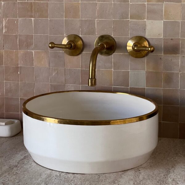 Vasque salle de bain en céramique — Peinte à la main, design original - Image 2